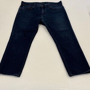 Banana Republic traveler unisex Deep Indigo Relaxed Jeans in like new condition